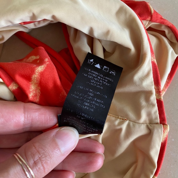 Dolce Vita Women's T-Back One Piece Swimsuit Size XS Cayenne Orange RRP $120 - Picture 10 of 12